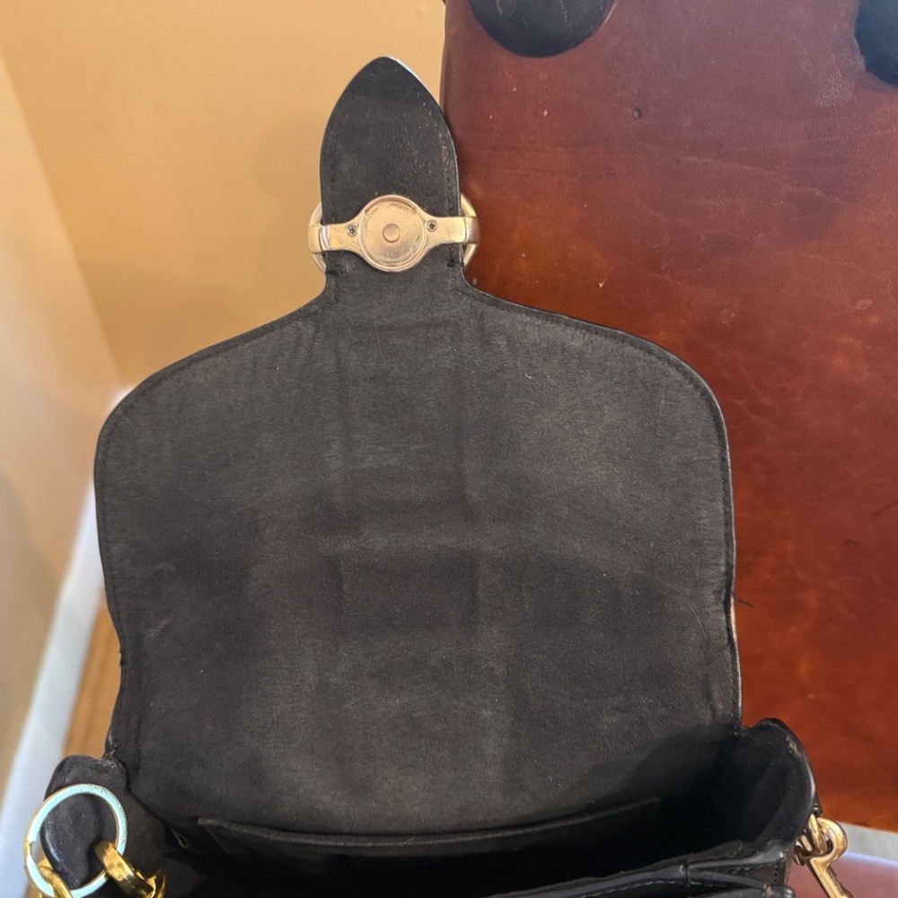 Coach Georgie Saddlebag in Dark Brown/Black - Picture 4 of 11